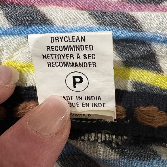 Anthropologie Conditions apply Colorful Geometric Women's Boho Top Size Medium - Picture 8 of 8